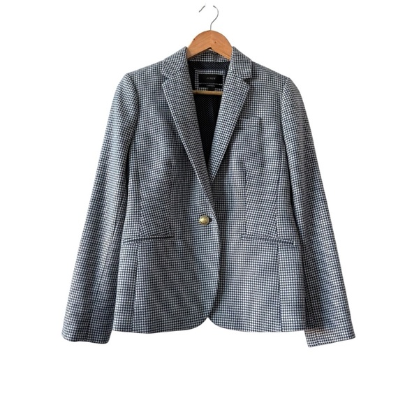 J. Crew Navy Houndstooth Campbell Blazer - Picture 1 of 12